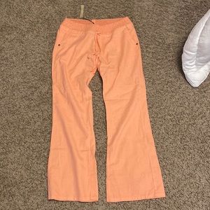 Love tree wide leg peach pants